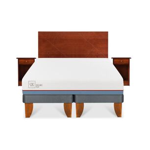 Cama Europea Cic Excellence Plus / 2 Plazas / Base Dividida + Set De Maderas