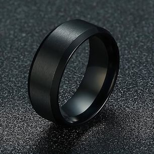 Anillo Titanio Moda Acero Inoxidable Caballero Dama Cuadrado