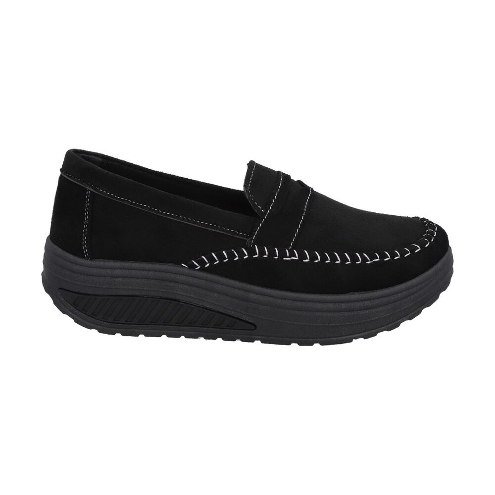 Mocas&iacute;n Mujer Negro/gris Sole Police image number 0.0