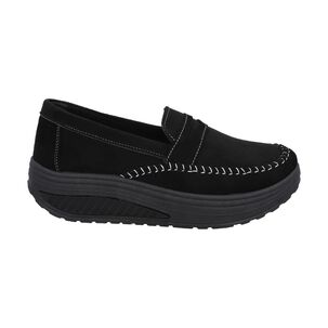 Mocas&iacute;n Mujer Negro/gris Sole Police