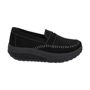 Mocas&iacute;n Mujer Negro/gris Sole Police