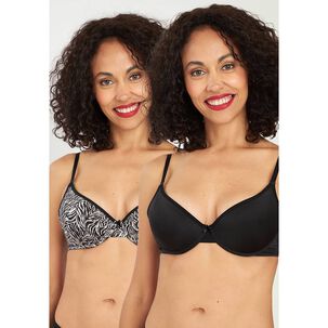 Pack 2x Sosten Push Up Microfibra P250.023-neg Kayser