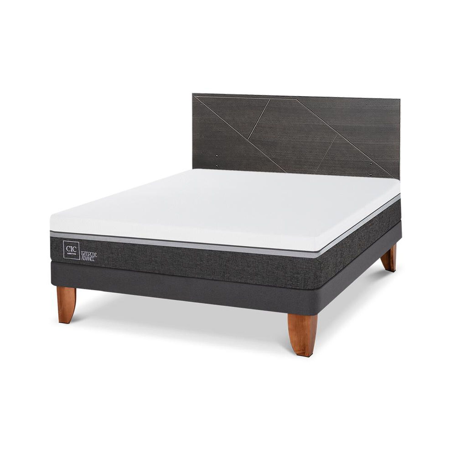 Cama Europea Cic Ortopedic Advance / 2 Plazas / Base Normal + Respaldo image number 1.0