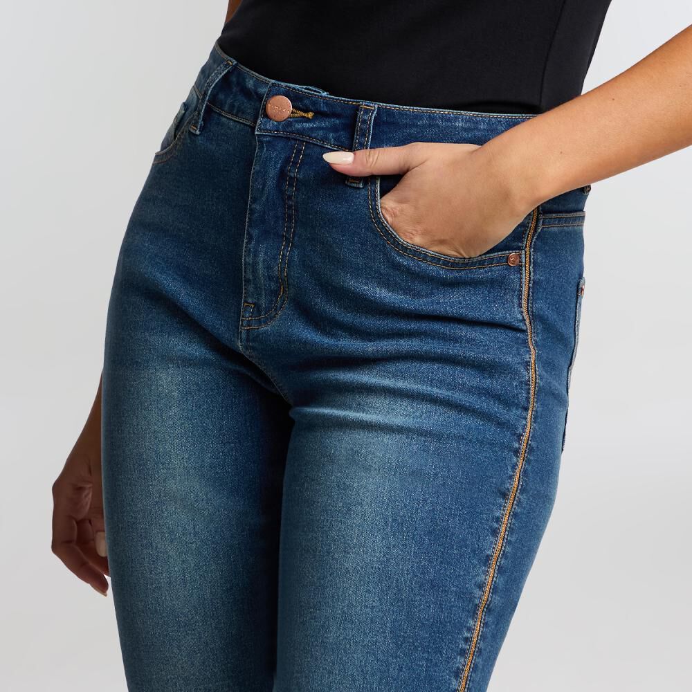 Jeans Focalizado Tiro Alto Skinny Mujer Kimera image number 4.0
