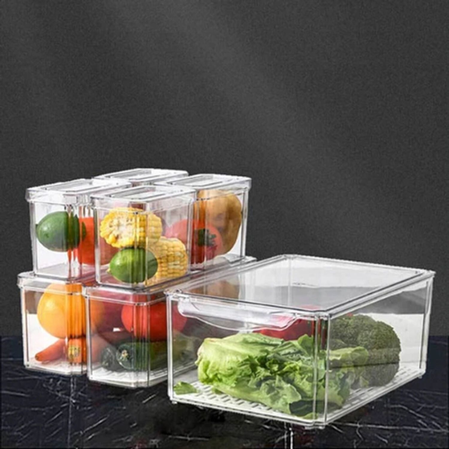 Set 7 Contenedores Refrigerador Cocina Despensa Con Tapa image number 3.0