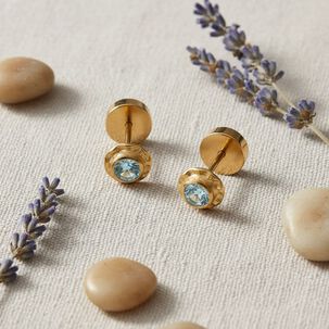 Aros Abridores Chat&oacute;n Circ&oacute;n 4mm N1 Oro 14k A Presi&oacute;n Beb&eacute; Ni&ntilde;a Primeros Aros