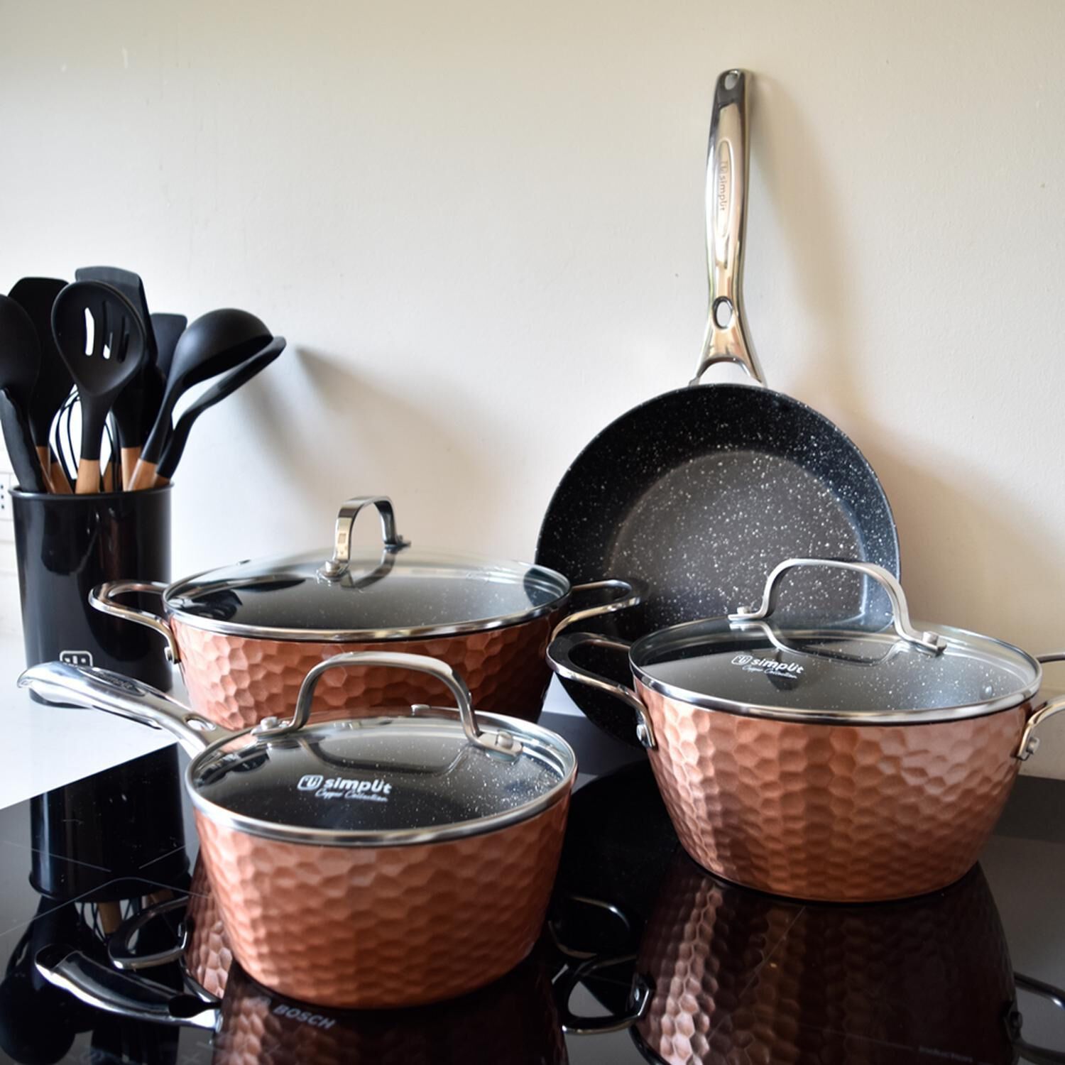 Bater&iacute;a De Cocina Antiadherente Copper 7 Piezas Simplit image number 1.0