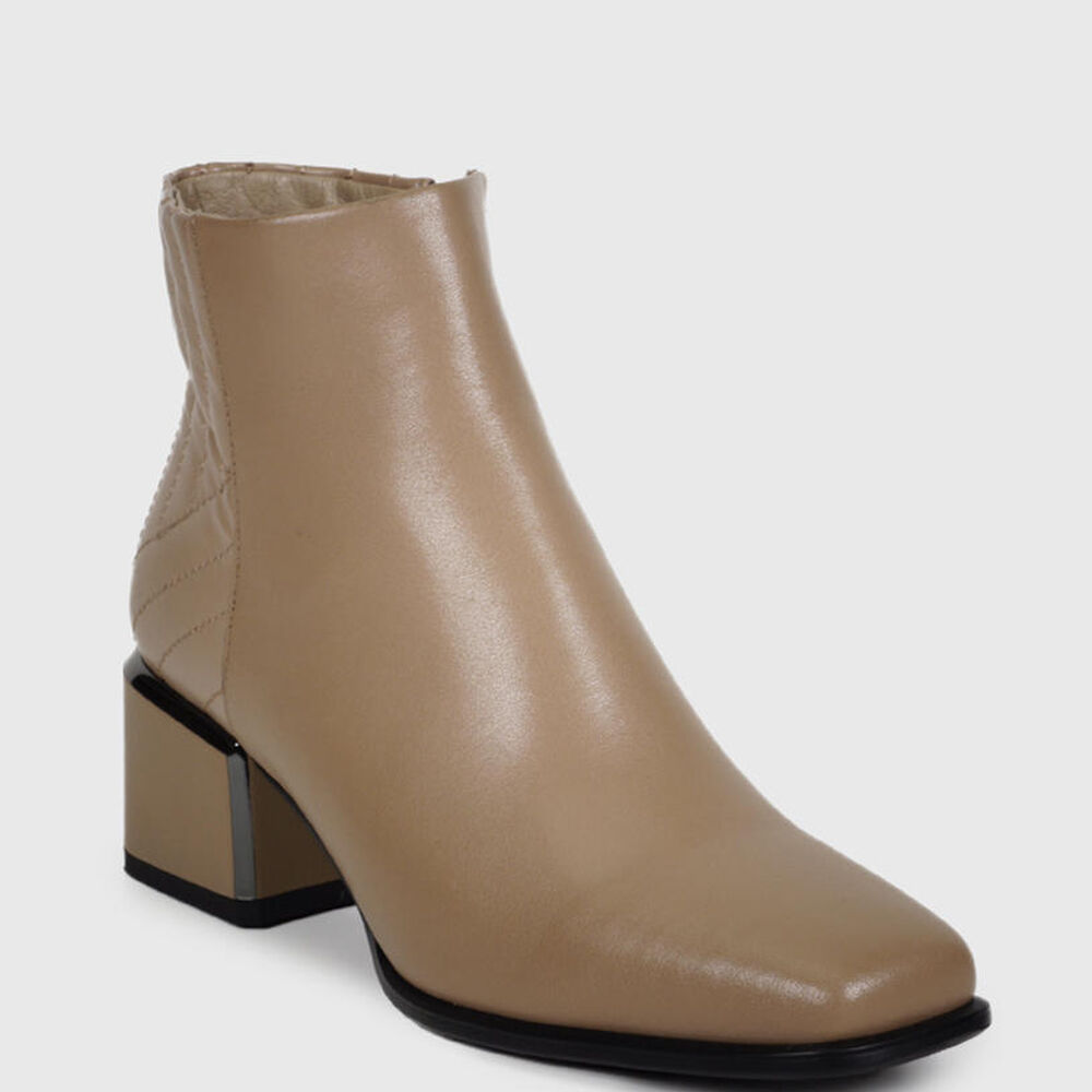 Botín Cuero Celín Beige image number 3.0