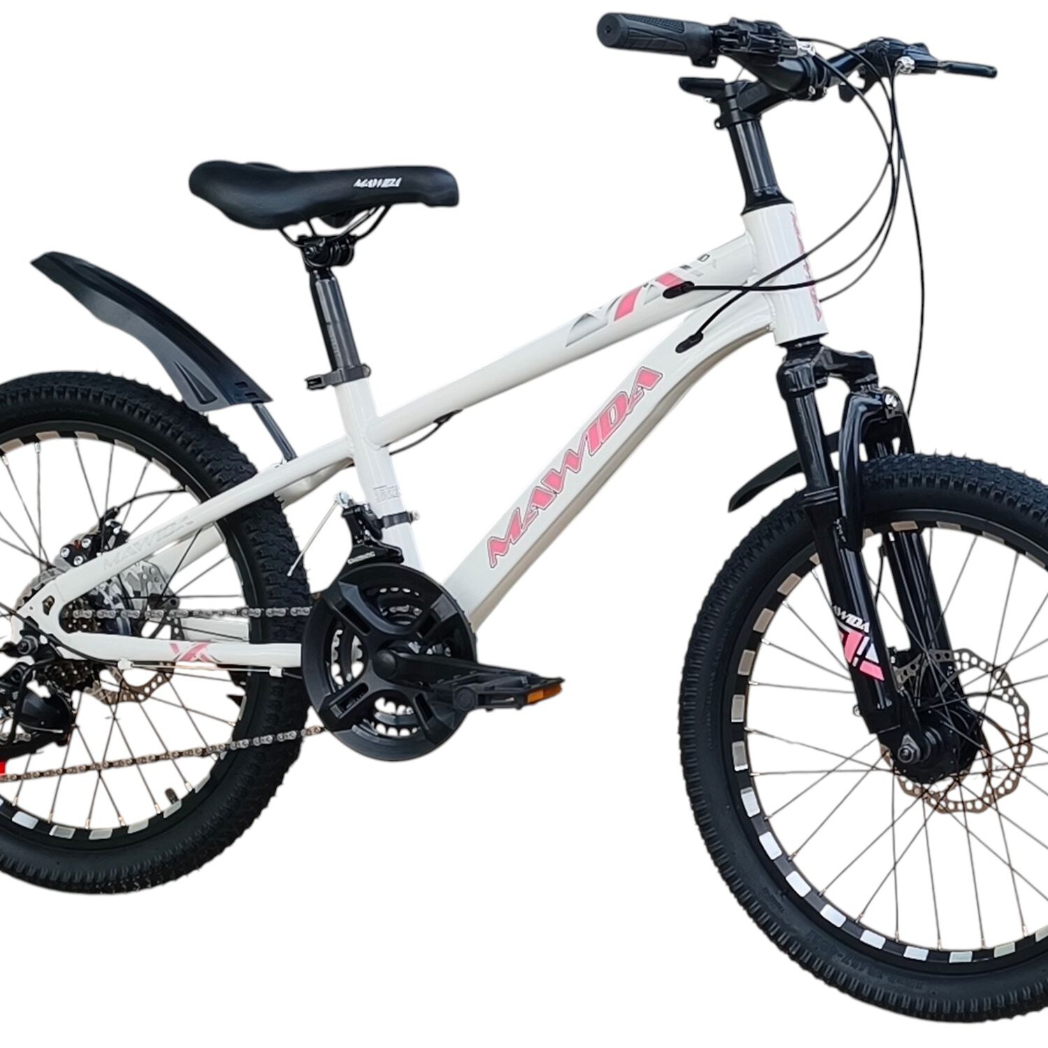 Bicicleta Aro 20 Mawida Con Freno Disco Y 21 Velocidades Blanco Rosado image number 1.0