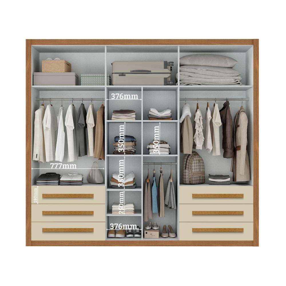 Cl&oacute;set Di Poretti Design Closet Venetto / 6 Puertas / 6 Cajones image number 2.0