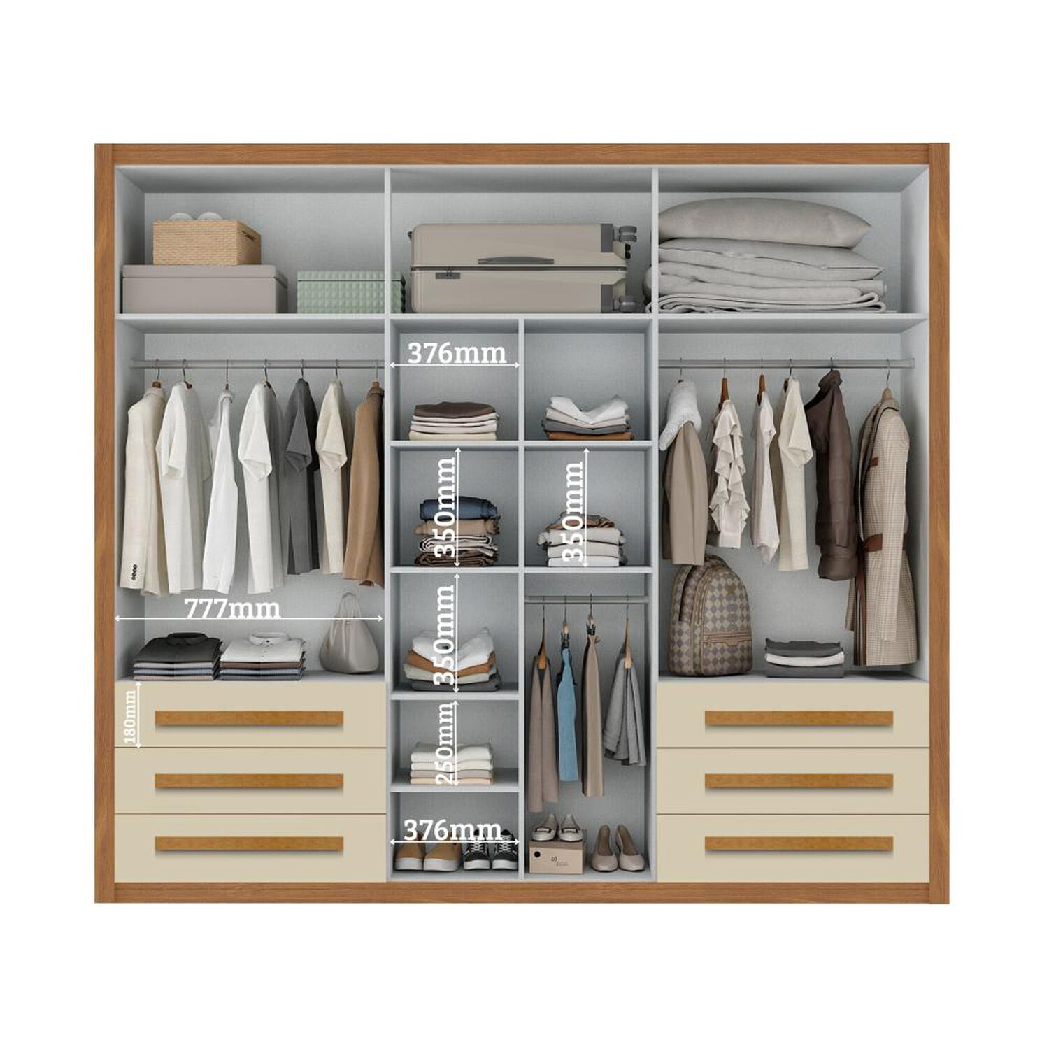 Cl&oacute;set Di Poretti Design Closet Venetto / 6 Puertas / 6 Cajones image number 2.0