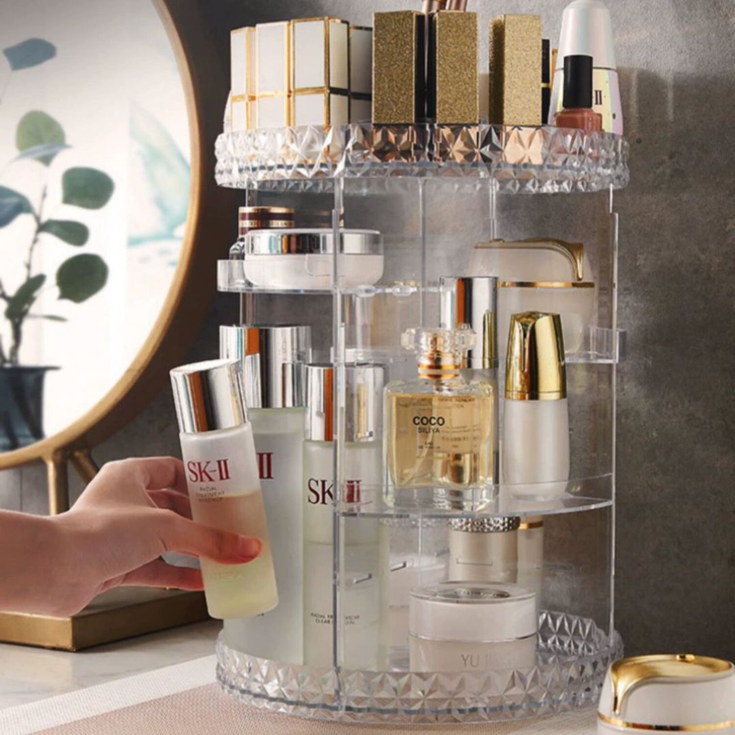 Exhibidor Giratorio Acr&iacute;lico De Cosm&eacute;ticos Y Perfumes image number 7.0