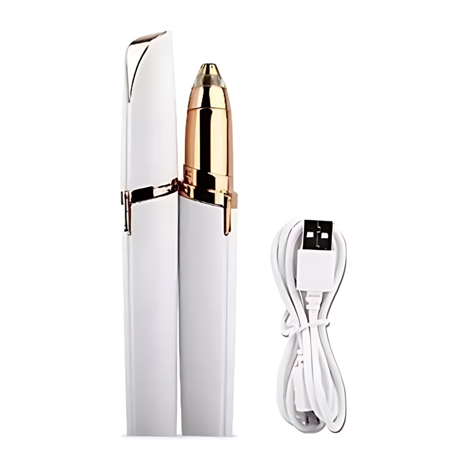Depiladora Port&aacute;til Cejas Recargable 13cm Eficaz Blanca image number 1.0