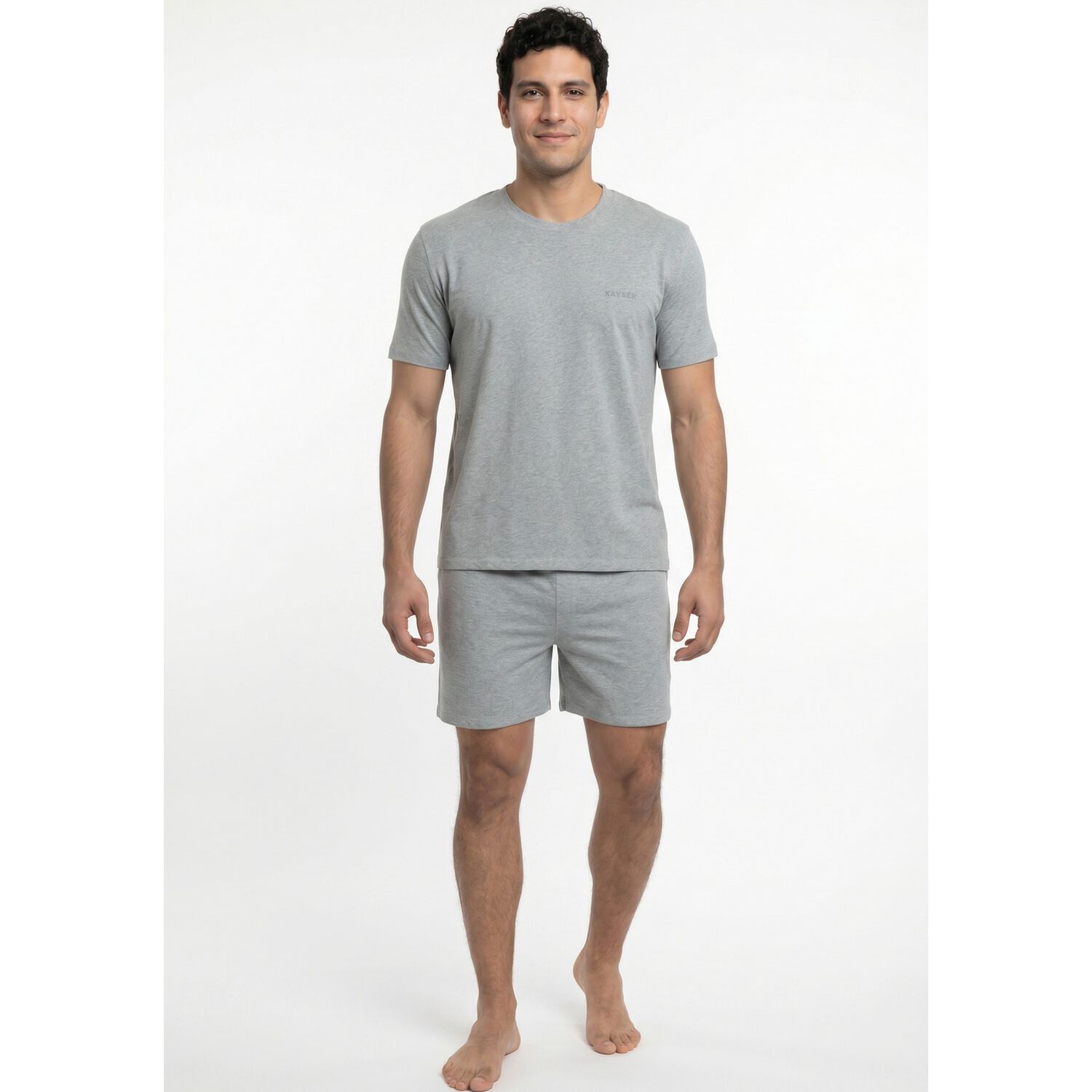 Pijama Hombre Verano 2 Piezas Algod&oacute;n Kayser 7701143-gri image number 0.0