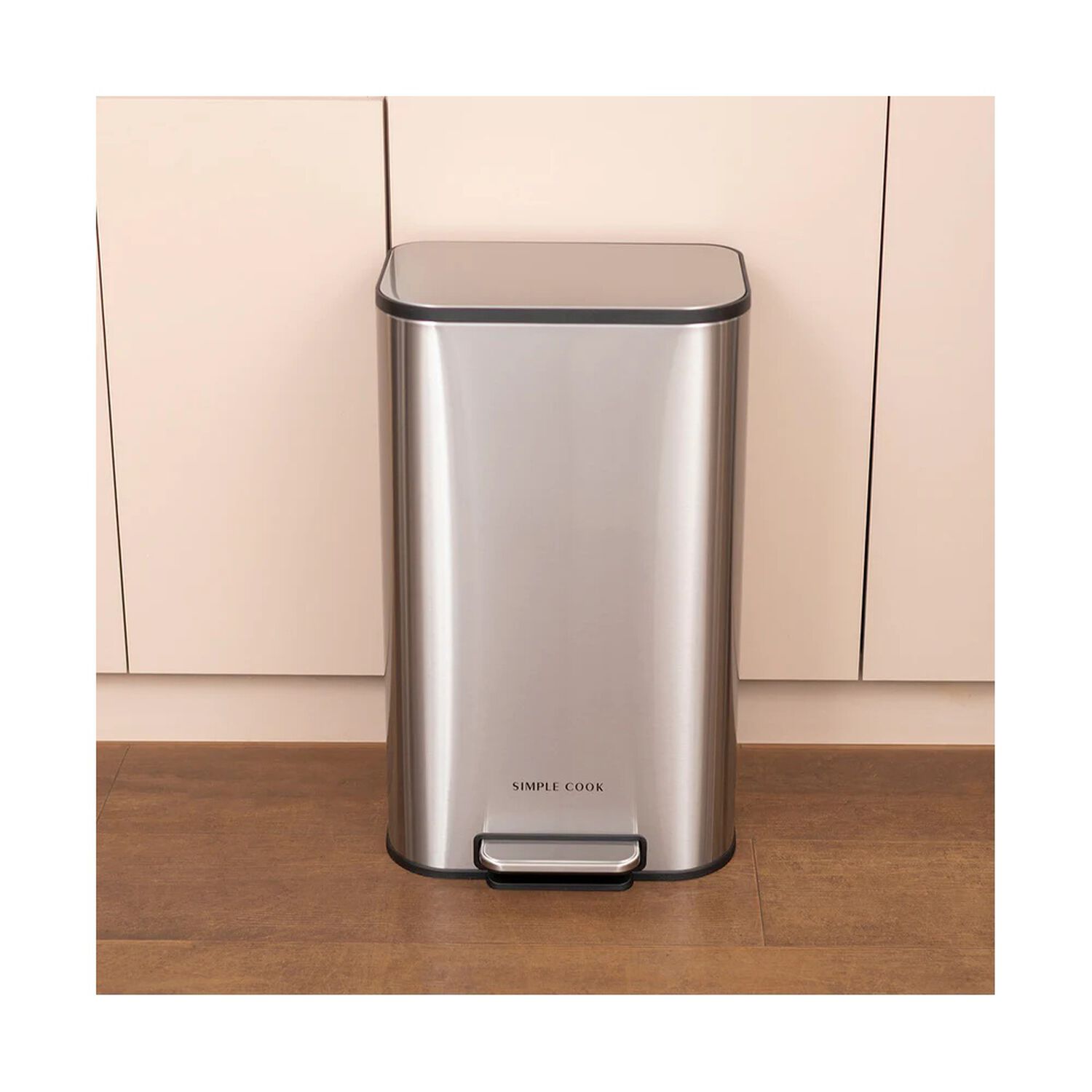 Basurero 30l Con Pedal Mate Y Anti Huellas Simple Cook image number 0.0