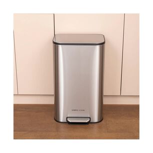 Basurero 30l Con Pedal Mate Y Anti Huellas Simple Cook