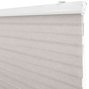 Cortina Duo Con Cenefa Premium 180x240cm Color Gris Plata
