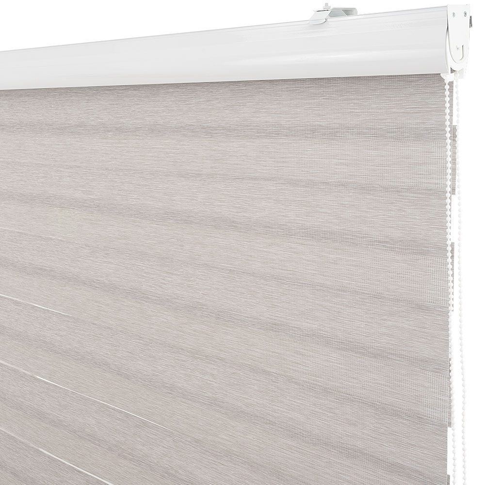 Cortina Duo Con Cenefa Premium 180x240cm Color Gris Plata image number 1.0