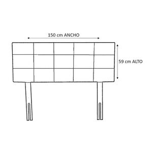 Cama Europea 2 Plazas 190 Respaldo Ginebra
