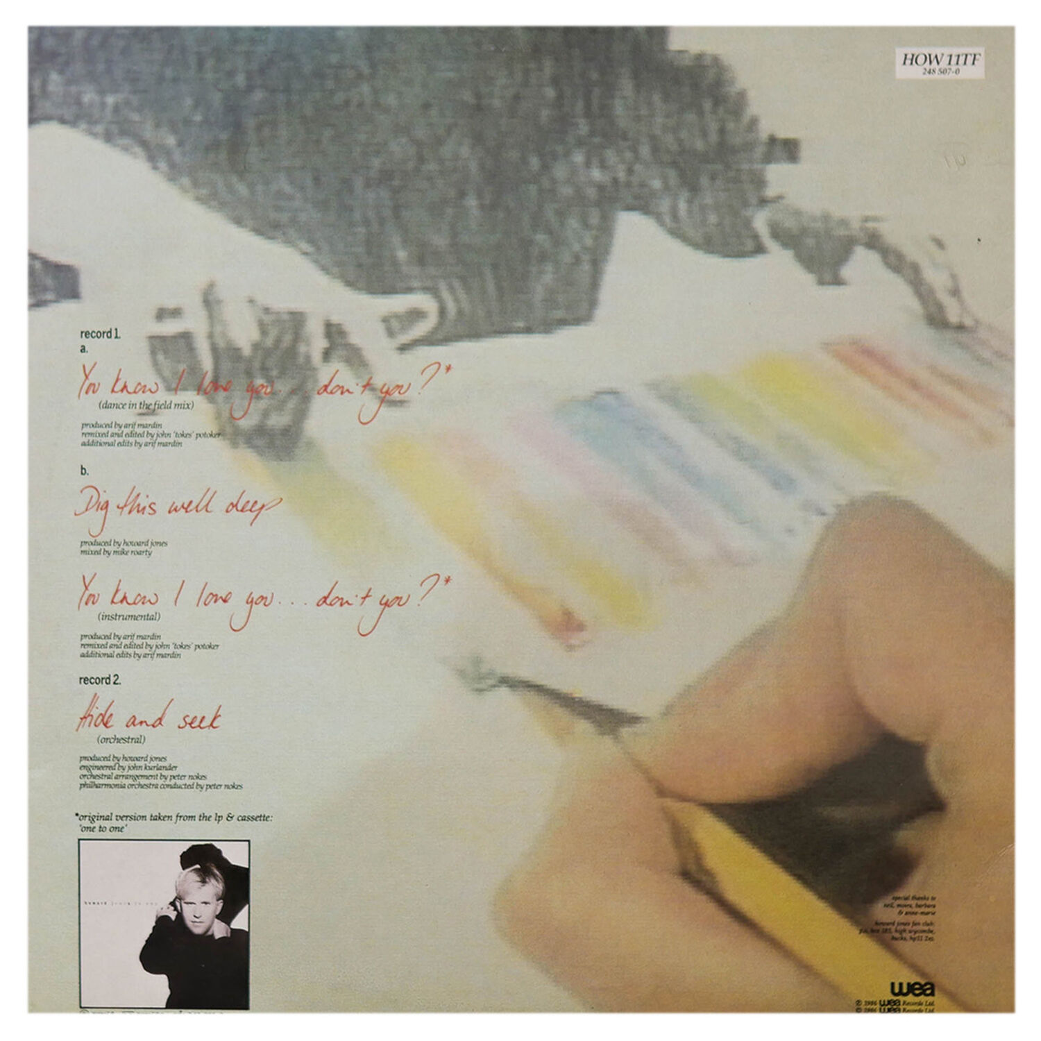 Howard Jones - You Know I Love Youdon't You (2lp) | 12" Maxi Single Usado image number 1.0