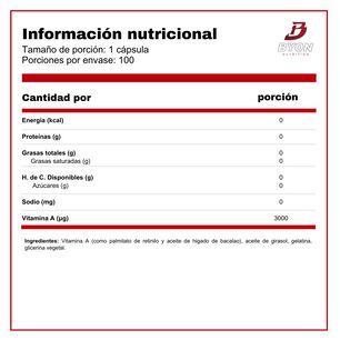 Vitamina A 10,000 Iu 100 Softgels