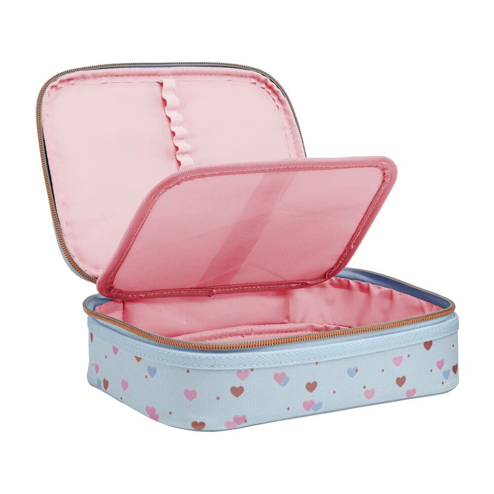 Tilibra Estuche Box Para 100 Lápices Con Divisor Y Elástico Organizador Joyful Y Sweet Azul image number 1.0