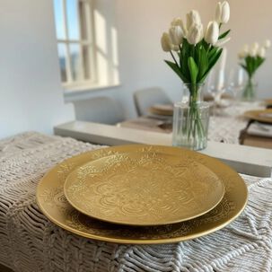 Set De 2 Platos Decorativos - Dise&ntilde;o M&aacute;ndala