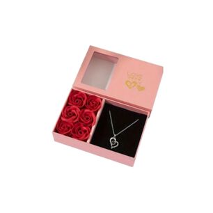 Caja Joyer&iacute;a De Flores Eternas Y Collar Love Mujer Amor