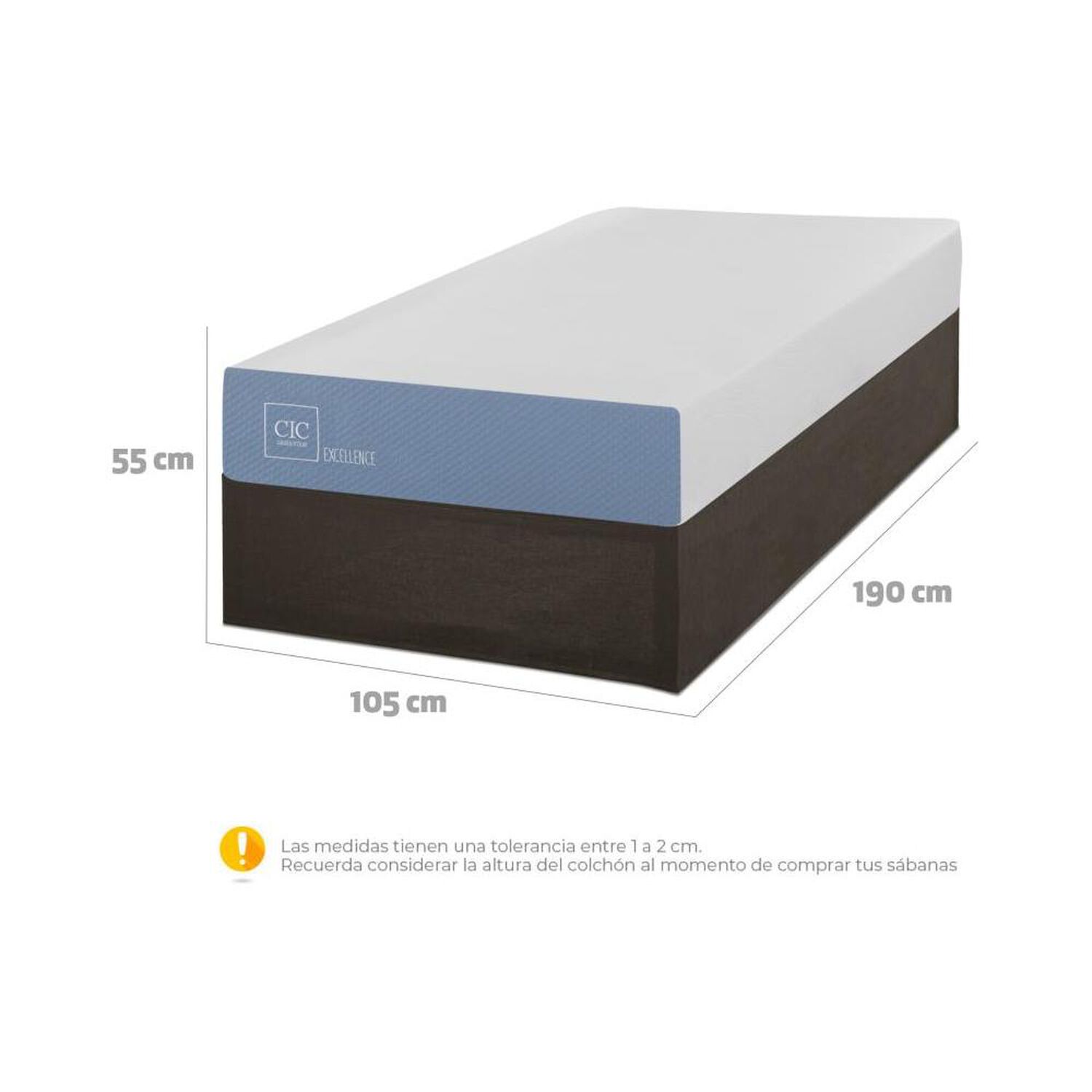 Cama Met&aacute;lica Cic Iron Smart Excellence / 1.5 Plazas / Base Normal image number 4.0