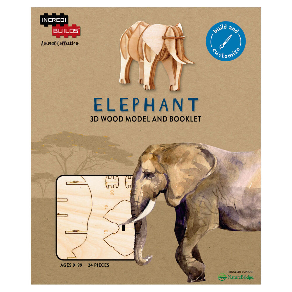 Animal Collection Elefante Modelo Para Armar En Madera image number 0.0