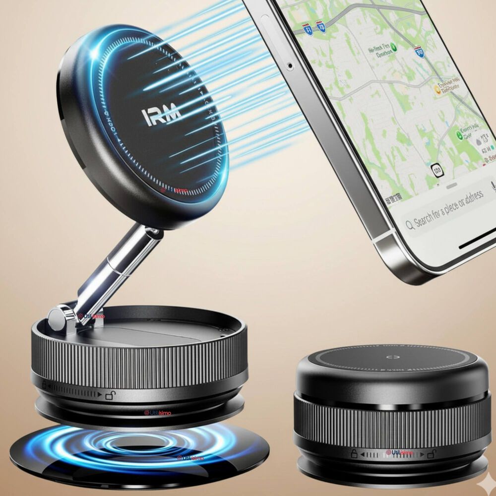 Soporte De Auto Celular Magn&eacute;tico Iphone Android Negro image number 0.0