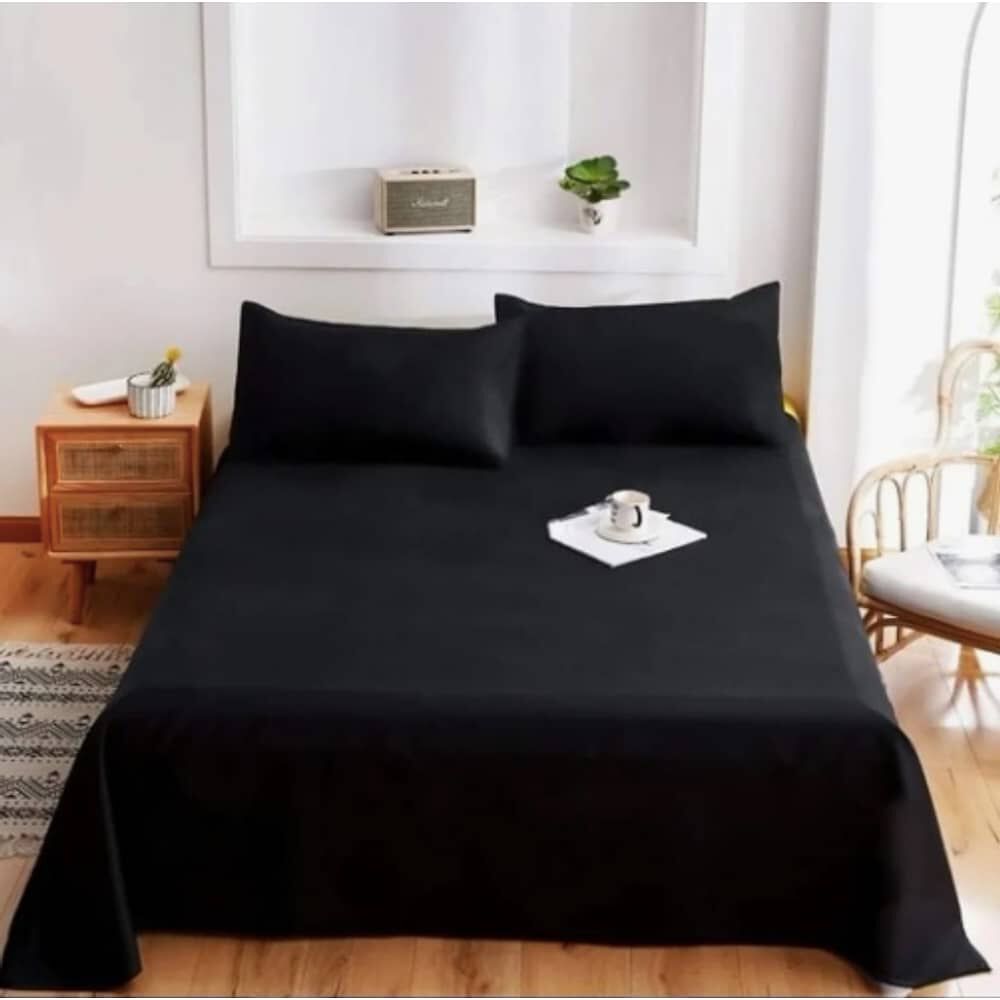 Juego De S&aacute;bana 2 Plazas 4 Piezas Negra image number 0.0