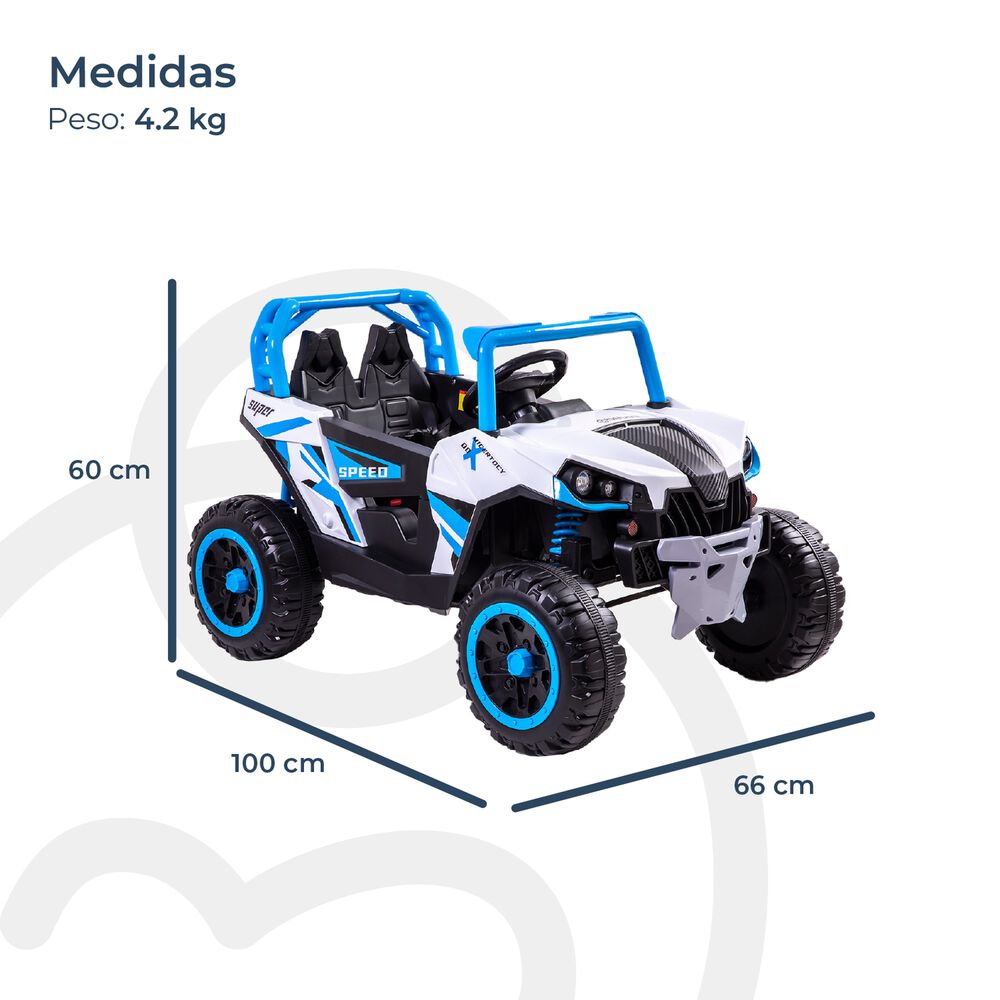 Camioneta El&eacute;ctrica Todo Terreno Explorer Azul Bebesit image number 7.0