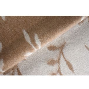 Frazada Andes 25% Lana Rama Beige 1.5 Plaza