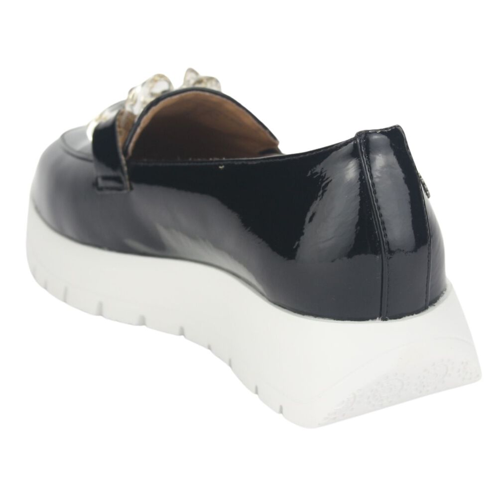 Mocasin Chalada Mujer Wonder-1 Negro Blanco Casual image number 3.0