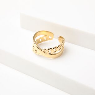 Anillo 19v69 Dorado Mujer Str213