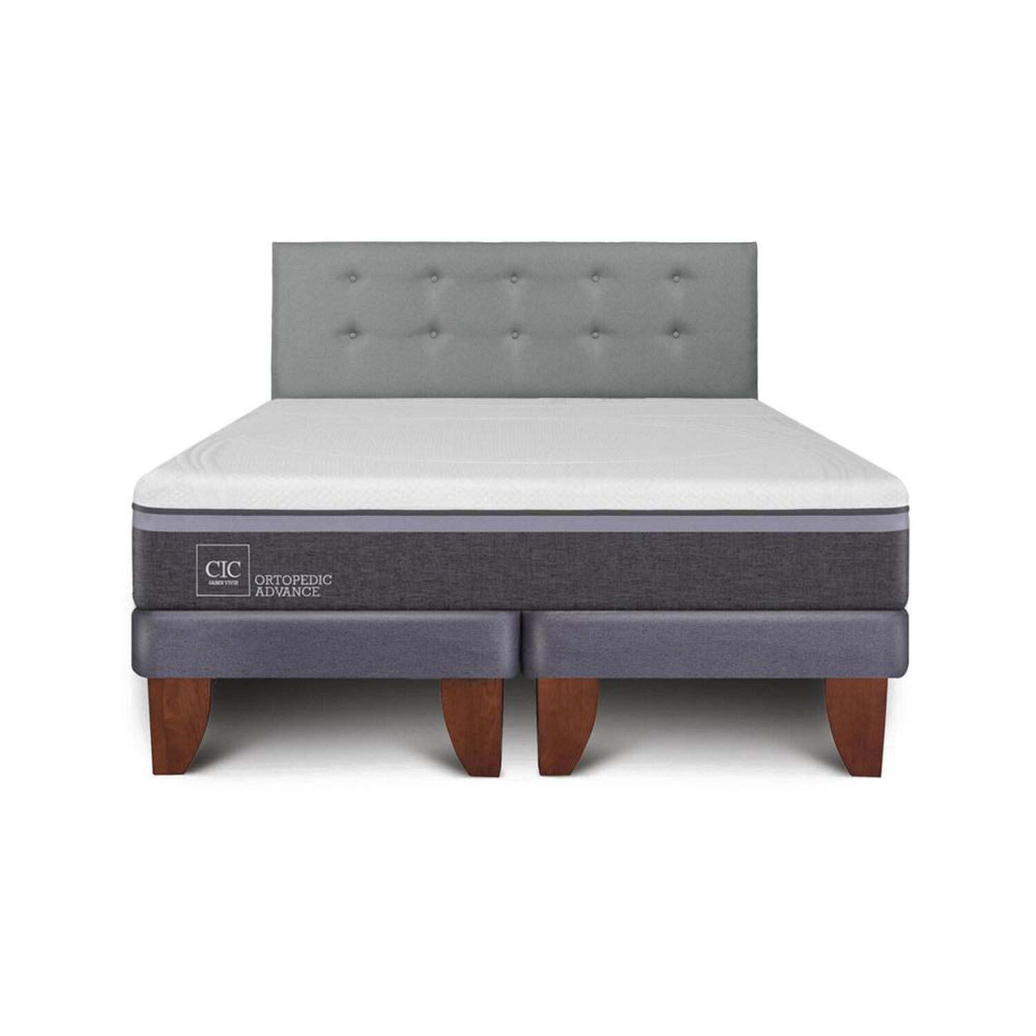 Cama Europea Cic Ortopedic Advance / King / Base Dividida + Respaldo image number 3.0