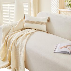 Pack De 02 Fundas De Cojin Con Detalles En Yute 30x50 Cm Md13