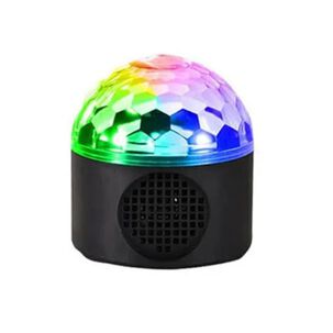 Lampara Parlante Usb Bola Magica Fiesta Giratoria Multicolor