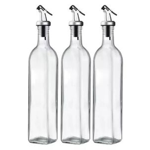 Pack 3 Botellas Para Aceite Vinagre Y Soya 500 Ml