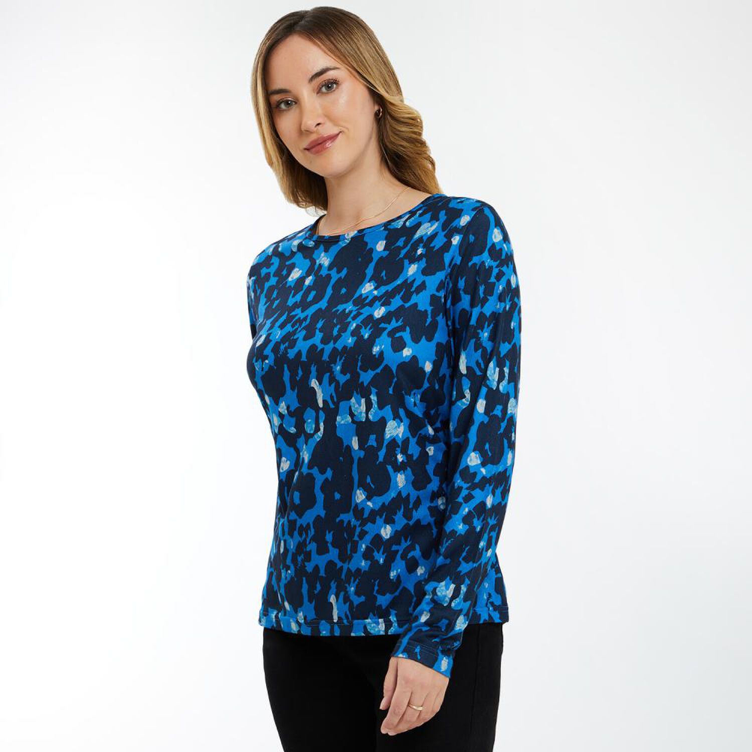 Sweater Camant Estampado Manga Larga Cuello Redondo Mujer Geeps image number 2.0