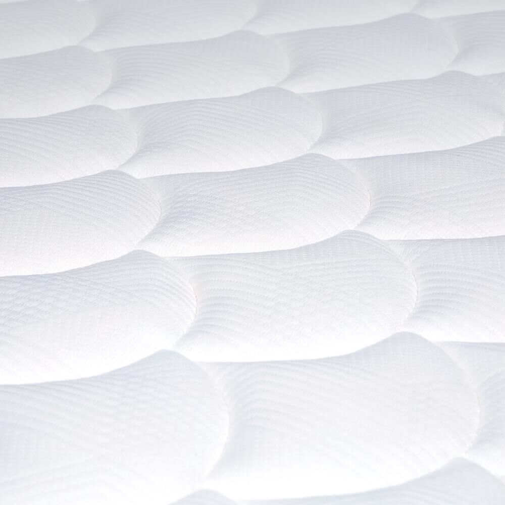 Cama Europea Rosen New Style 4 Plus / 1 Plaza / Base Normal  + Respaldo Rachel Gris image number 5.0