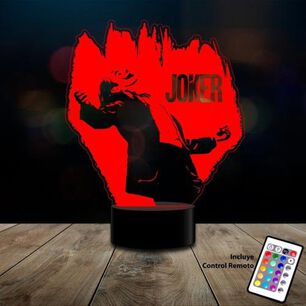 Lampara 3d Joker Batman Escuadron Acr&iacute;lico Control Remoto