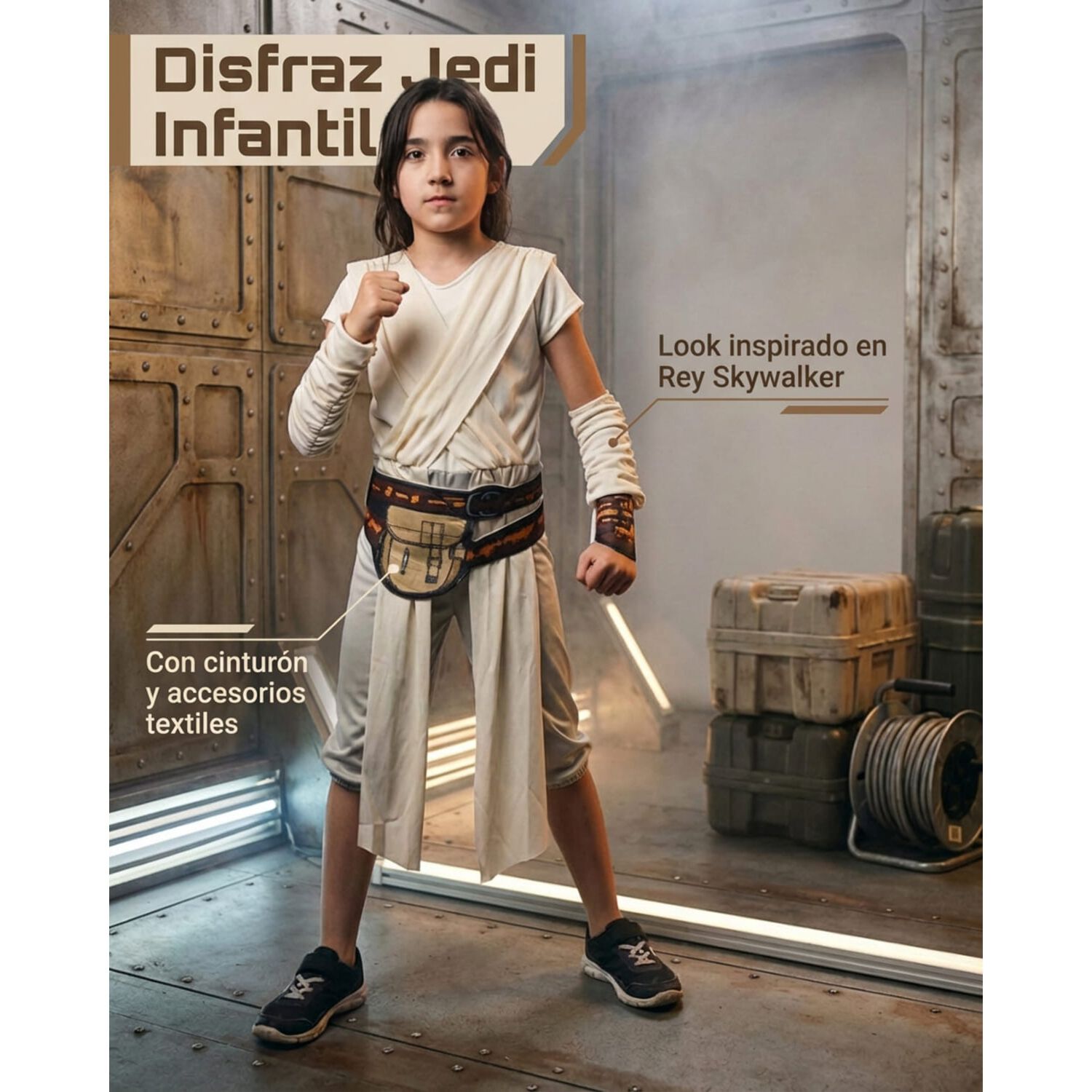 Disfraz Infantil Rey Skywalker Jedi Star Wars image number 8.0