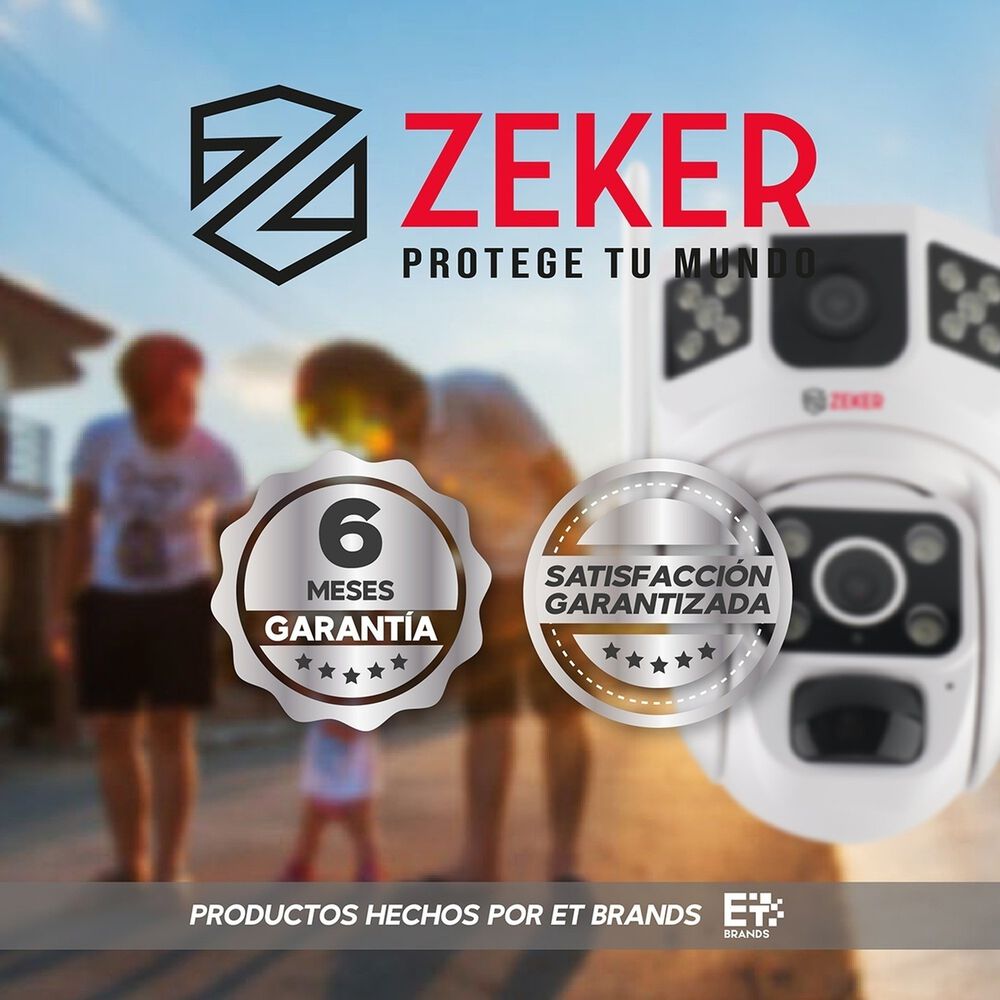 Camara De Seguridad Solar Vigilancia Doble Zeker 3mp Pack X2 image number 8.0