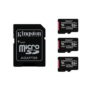 Pack X3 Memoria Microsdxc Kingston Canvas Select Plus 64gb