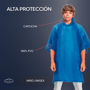 Poncho Para Lluvia Impermeable Niño