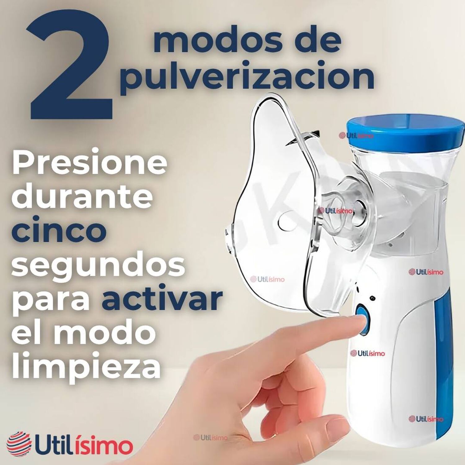 Nebulizador Port&aacute;til Bater&iacute;a Recargable Mesh Vaporizador Ni&ntilde;os Y Adultos image number 8.0
