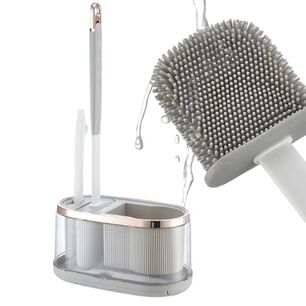Cepillo Escobilla De Ba&ntilde;o De Silicona Con Base