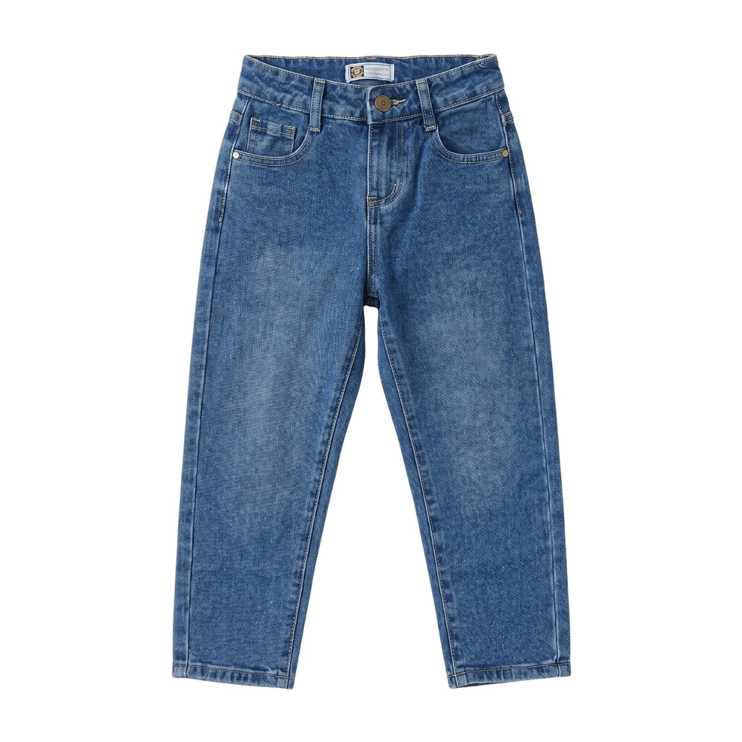 Pantalon Jeans Baggy Ni&ntilde;a Mezclilla Azul Recto image number 4.0